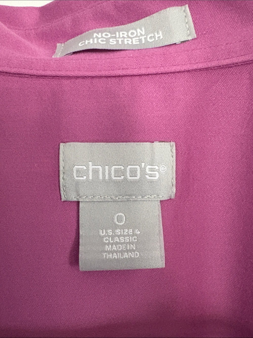 Chico's Raspberry-Pink Button Down Shirt - Picture 2 of 3